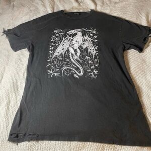 Disturbia oversized distressed Tee dress -size US8